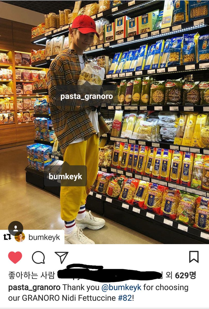 Nooninu's tweet photo. The italian pasta brand thanked Kibum for choosing their pasta!😂😂😂😂 #SHINee #5HINee #KimKibum #LoL https://t.co/NZWuL5YSeA