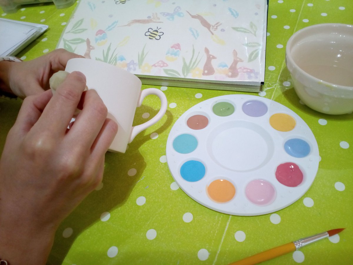 Where is everyone today? All very quiet today. We have the ballons out to welcome you. Why not enjoy the perfect rainy day activity indoor at The Potters Barn <a href="/TrenthamEstate/">Trentham Estate</a> pottery painting for all ages. #trenthamshoppingvillage #potterypainting #stokeontrentpottery