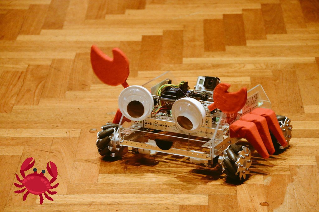 MakersOU's tweet photo. Hello, world! Join us at #MakerFaireDetroit at @thehenryford this weekend, and come say hi to our good friend #Crabbot at the @oaklandu booth - he's very excited to see you all! ๐ฆ๐ค
#makerfaire #ThisIsOU #engineering #robotics #feelingcrabby https://t.co/ynKcSqOXJa