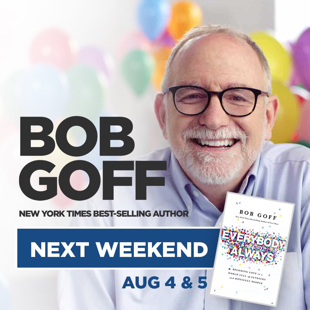 Northside_CC's tweet photo. Bob Goff will be kicking off our series "TOUGH LOVE: Hate is too Easy" next weekend, and Bob will set the tone for us to as we pursue loving people the way that Jesus did. His new book, Everybody Always, will be for sale in the lobby. https://t.co/U25uYa4L2s
