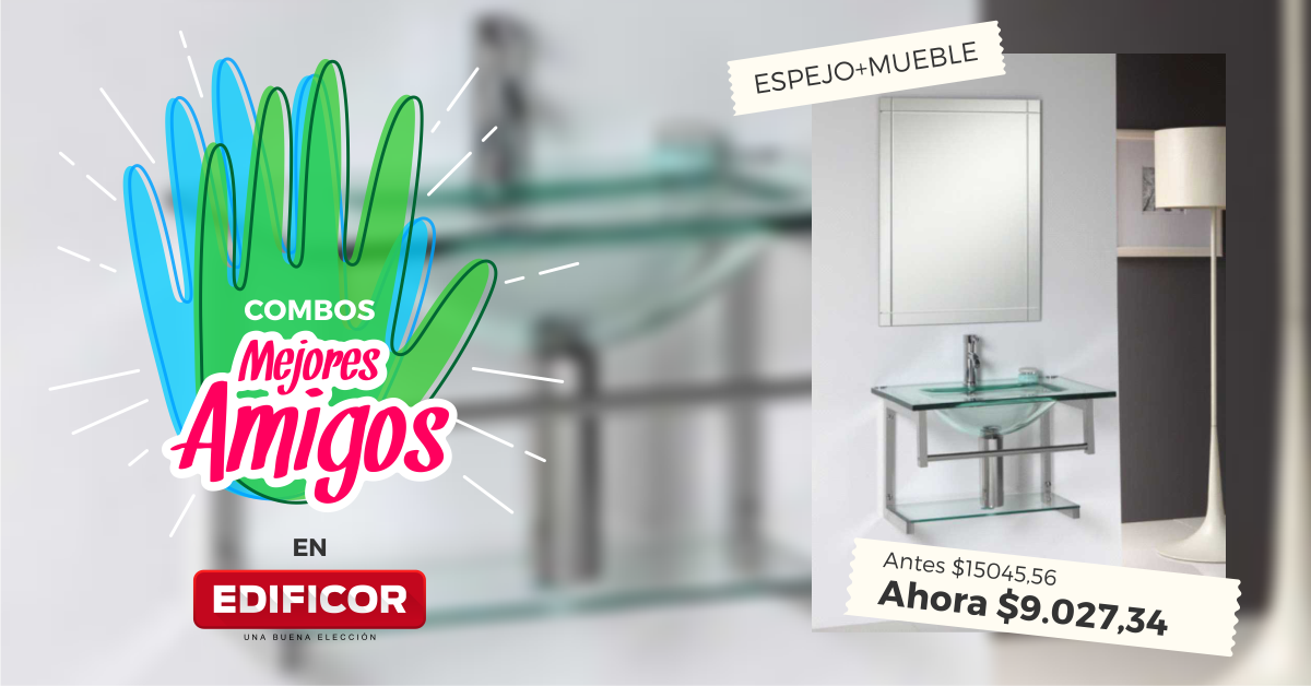 edificor's tweet photo. ¡Cambiá la cara de tu baño con el combo #MejoresAmigos de #Edificor! 😍😊
Mueble de vidrio + espejo 🛒👌
✔Mueble colgante con estructura de acero y mesada de vidrio templado
✔Incluye toallero barral y un estante.
✔Espejo de 70 x 53 cm.
¡Llevalo ya! 👉 https://t.co/jNcPaz27Wr https://t.co/dZfS8GovNw