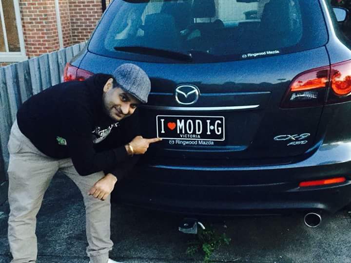 NirajNirajagr's tweet photo. See car number plates of 
NRIs in Australia 🇦🇺  !!!

#nationlovesmodi
#Modi 
#ModiFor2019 
#ModiVSNaamdarCong 
#ModiGovt 
#modivsgrandalliance https://t.co/PL6v8v2xvC