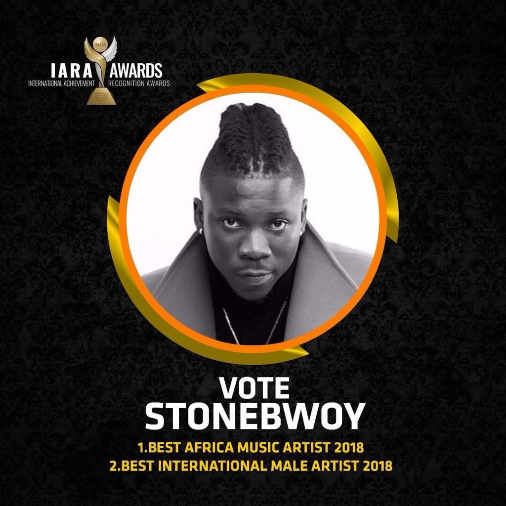 stonebwoy's tweet photo. I encourage All My fans And well Wishers To Tap On The Link To vote for Me !!
🗳 https://t.co/OvEm0qMT58
@IARA_Awards 2018 https://t.co/T2CYcZZpnp