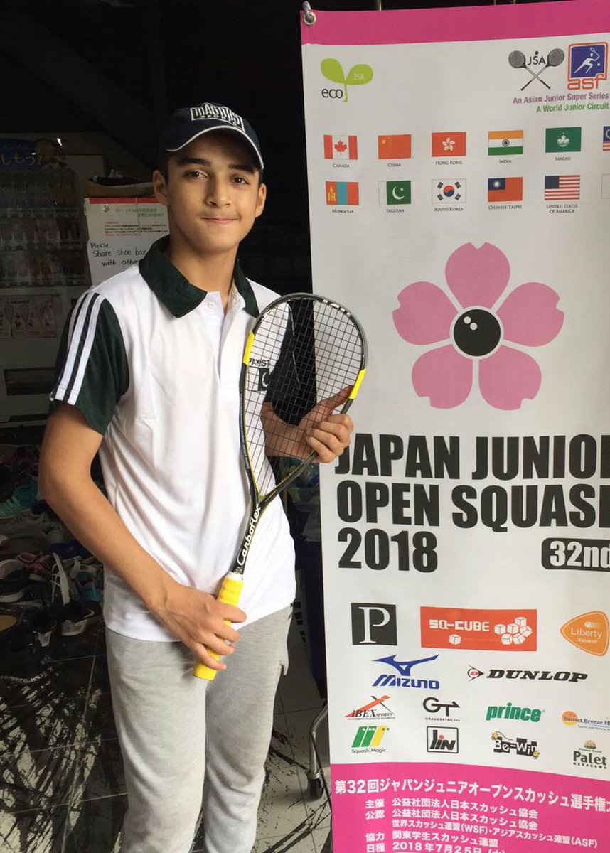 X E E H A N Pakistan S Muhammad Huzaifa Ibrahim Wins Gold Medal In Japan Junior Open International Squash Championship After Beating Akifumi Murakami Hong Kong 11 0 11 5