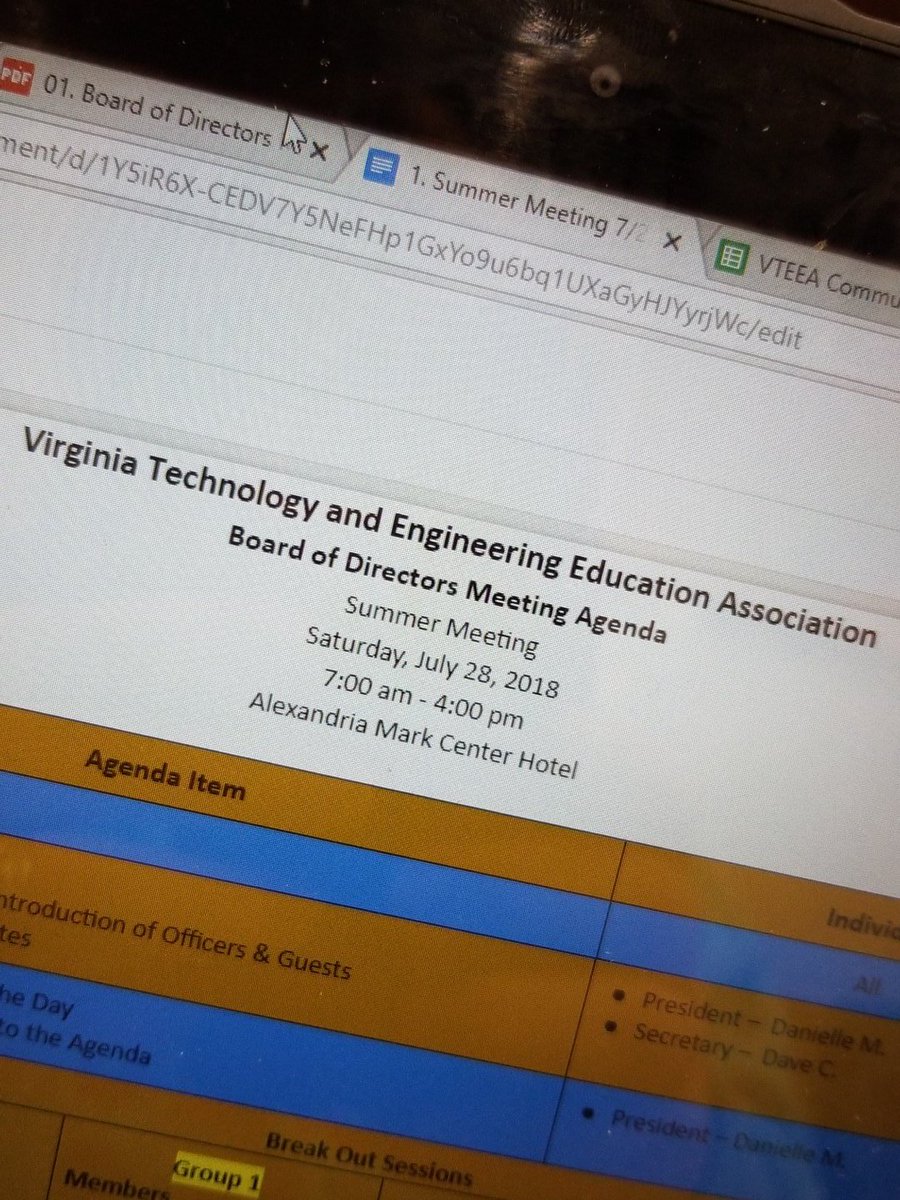 jilmizelle's tweet photo. Up early making decisions for #vteea. #vteea18 and #vteea19 are going to be great! #SPSK12Proud @jfkwolverines @jilmizelle @SufVAschools @VA_TechEd @TW_VTEEA https://t.co/o2hTzG45VF