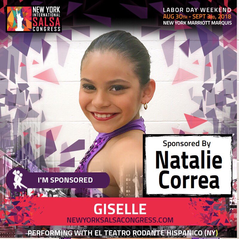 NYSalsaCongress's tweet photo. Awwwww look at this cutie!! 👀 thanks to @nataliecorream generous sponsorship, Giselle from el teatro rodante hispanico, will be performing at this year’s #goyanyisc2018
#elteatrorodantehispanico
#etrh
#nonprofitdanceorg #dance #sponsorship
#salsalongisland #adoptadancer https://t.co/RiHuKmdlTO