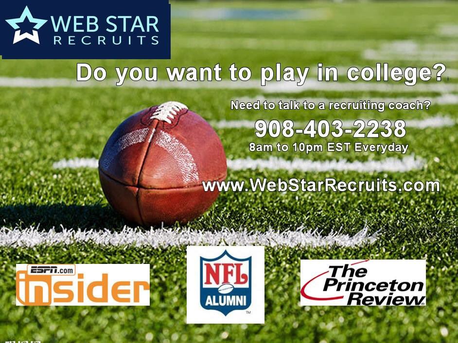 If you want to be a college Athlete sign up for a FREE Recruiting Profile and get a FREE Evaluation by a Former College D1 Coach

WebStarRecruits.com
