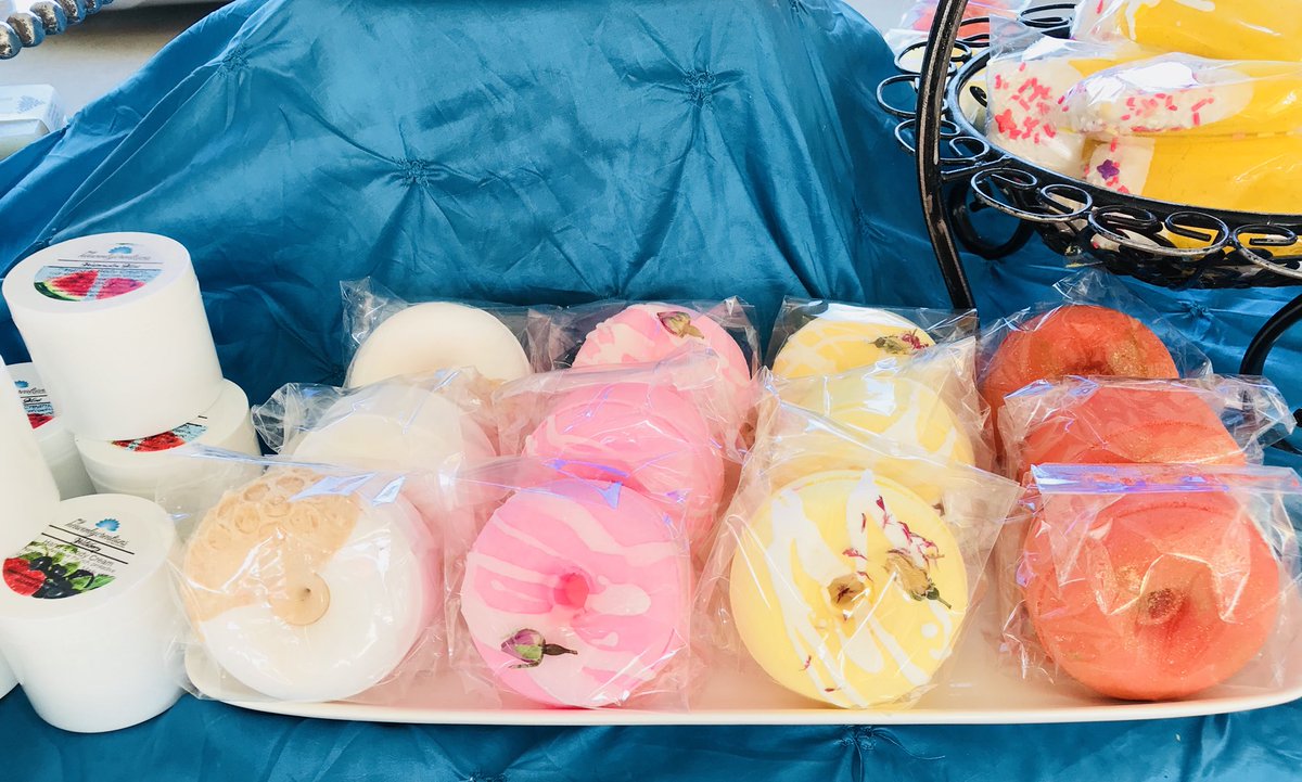 HeavenlyMy's tweet photo. Someone just texted to see if we have Oatmeal Milk and Honey Donut Bath Bombs this week SURE WE DO! Sold out last time early!#donutbathbombs #bathbombs #bathbombs #relaxingbath #theraputic #takemorebaths https://t.co/7ylyJEAW6t