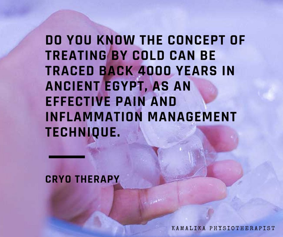 KamalikaChowdh5's tweet photo. #cryotherapy is most effective for your acute injuries and inflammation. Don't neglect it. Stay fit. https://t.co/K6r00p0ipP