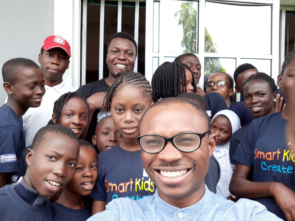 TheDestinyTrust's tweet photo. Exciting moments with @FolushoOladipo at the #TechSummerBootcamp. Thank you for inspiring the kids with your story and making coding fun and practical for the children. #GreatMentorsGreatKids #MeetAMentorSaturday https://t.co/thN2IFoalq
