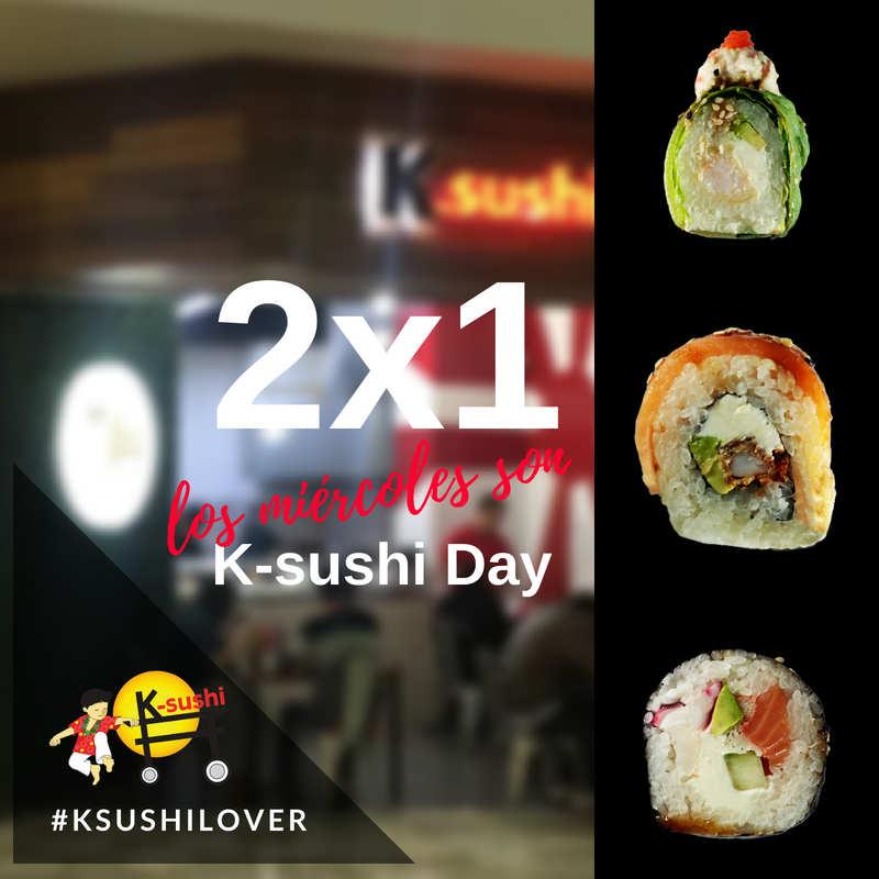K_sushi's tweet photo. ¡Súper buenas noticias! ¡Todos los miércoles de agosto serán K-sushi Day!
 2x1 en todos los rollos 😎😋🍥🍡🍢

#promo #delicia #rico #rollos #2x1 #llévame #dame20 #quieroparallevar https://t.co/0laCY0CVb9