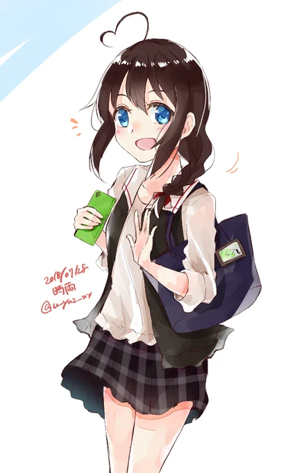 時雨と待ち合わせ
#艦これ版深夜の真剣お絵描き60分一本勝負 #艦これ版真剣お絵描き60分一本勝負_20180728 
