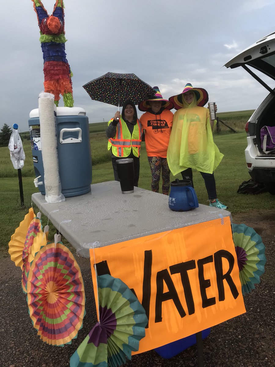 Our water stations are so fun! #CroftonDamRace