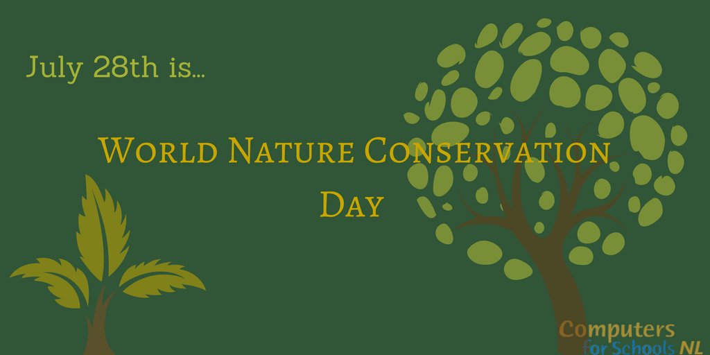 cfs_nl's tweet photo. Today is World Nature Conservation Day! Do something good for the environment today by donating your old computer equipment to us. Visit our website for more information: https://t.co/DhzIyoQXiB https://t.co/PXp5GGW6Ho
