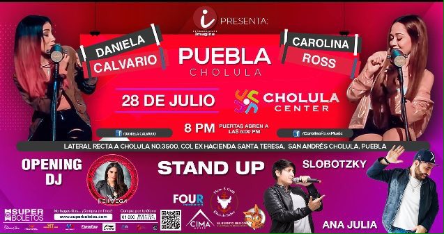 MONSERRAT_ALC's tweet photo. ‼️HOY ES EL DIA‼️  
.@DaaN_free .@carolinaross .@AnaJuliayeye .@slobotzky_  @CholulaCenter  @imaginaproducciones @bachapromotora https://t.co/R05CkafYpO