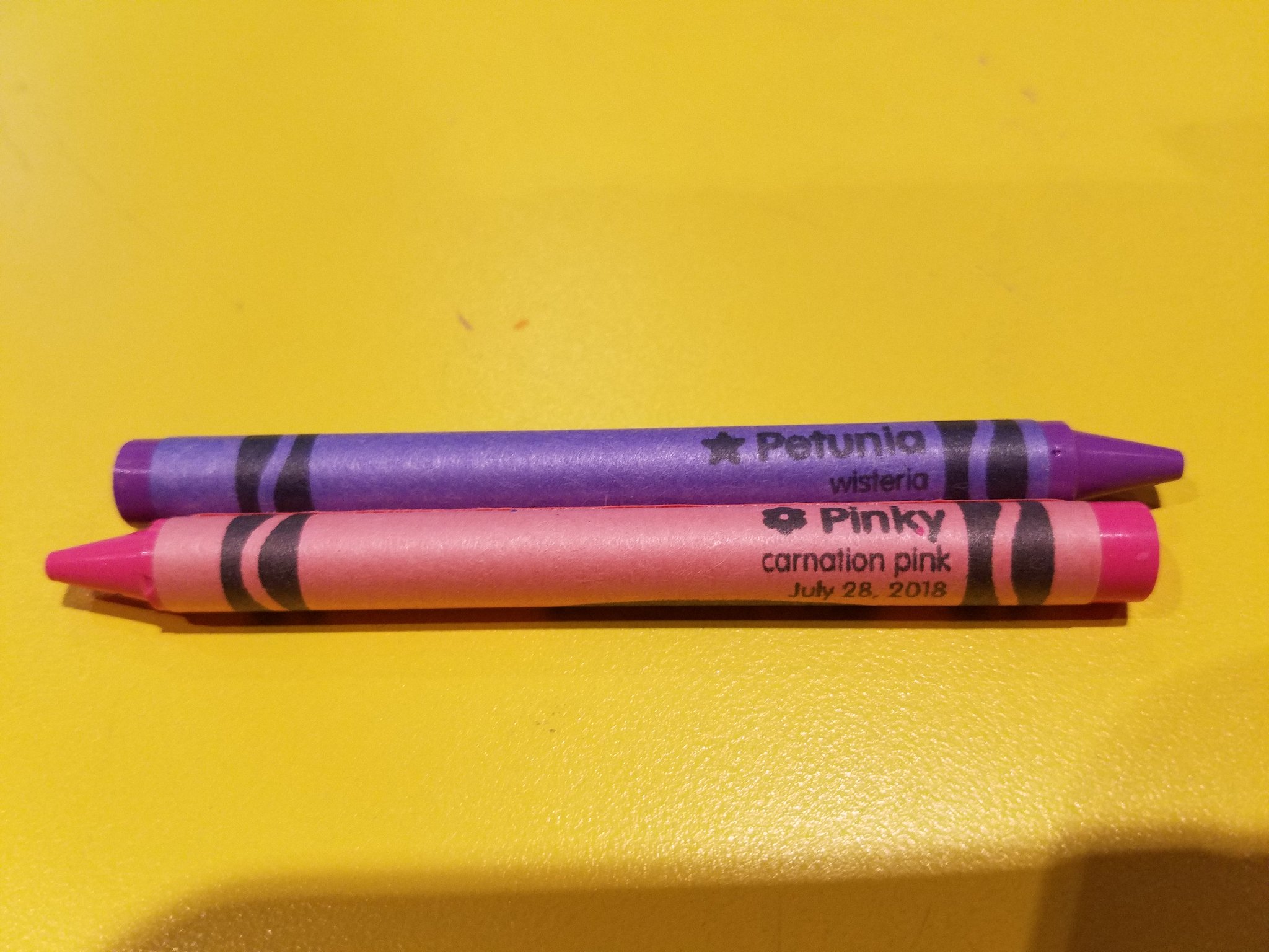 Sarina Peterson on X: Made some Pinky and Petunia crayons at the