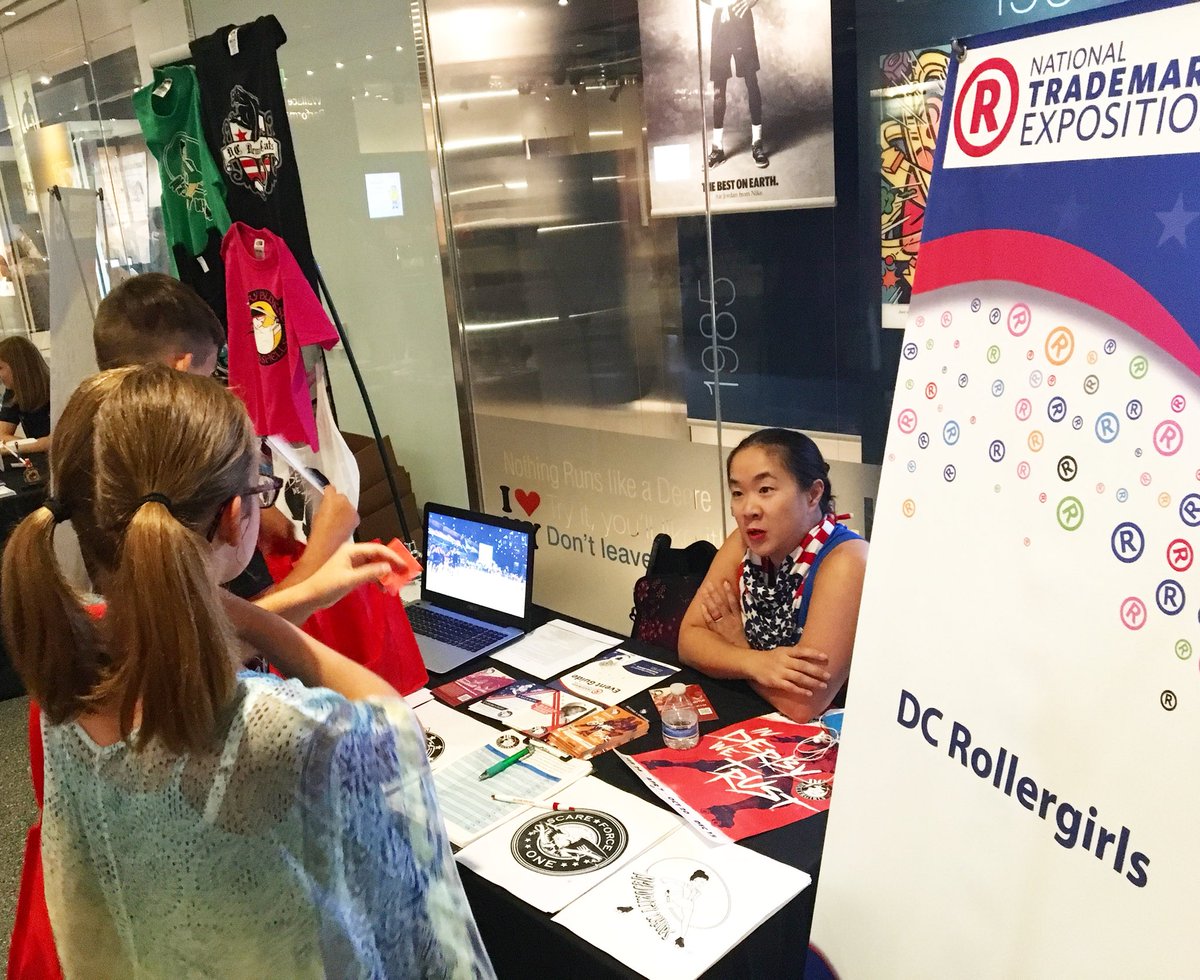 dc_rollerderby's tweet photo. Working hard at the #uspto #tmexpo ! Stop on by! #dcdemoncats #majoritywhips #scareforceone #cherryblossombombshells #winkatdcrg #inderbywetrust #dcrollergirls @amhistorymuseum https://t.co/aG0WWL4JiV