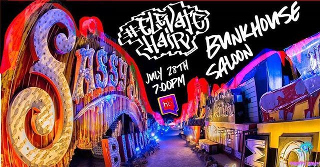 Saturday, July 28th 7:00pm at @bunkhouse_saloon! watch @trippy_gingy and all these incredible craft hairdressers create at @elevatehair Hip Hop and Hair with @hairbrained_official. DJs.:.HAIR.:.LIVE ART.:. Killer after party with @thebarberella at @hydebellagio 
Line up:
@tr…