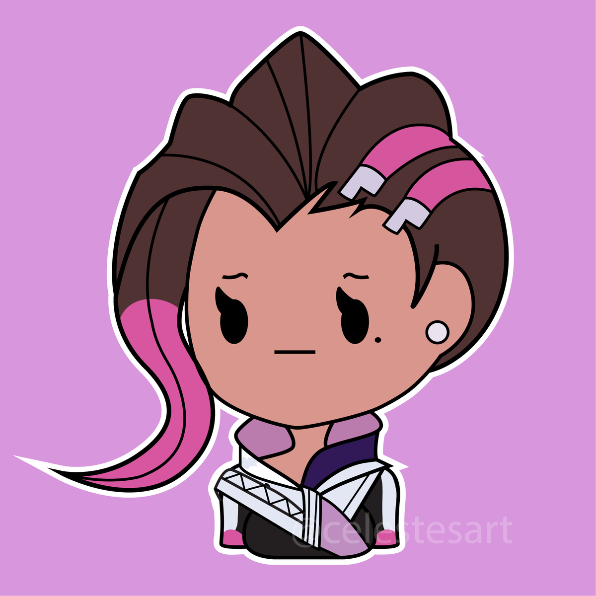celestiumart's tweet photo. Follow my Twitter or Instagram (celestesart), my #Kickstarter launches August 1 around 2PM EST! #sombra #sombraoverwatch #enamelpindesign #sombraenamelpin #anime #kawaii #art #digitalchibi #Blizzard #overwatch https://t.co/XY7kpR8E2d
