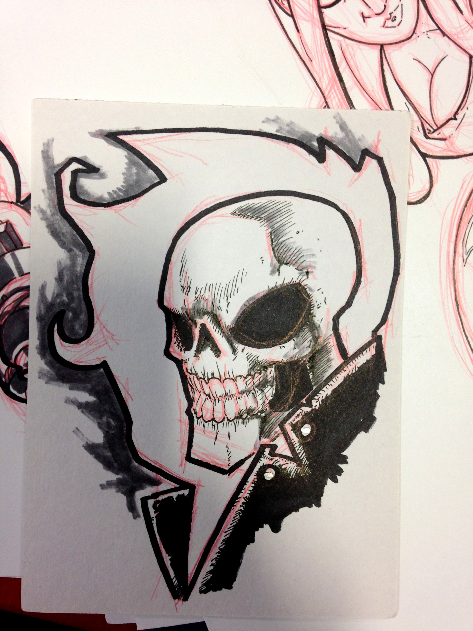 ghost rider drawing