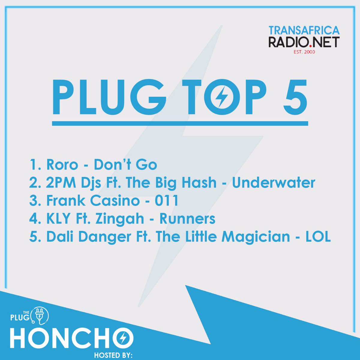 another week ,another Top 5 songs we suggest you should listen to on #ThePlugShow