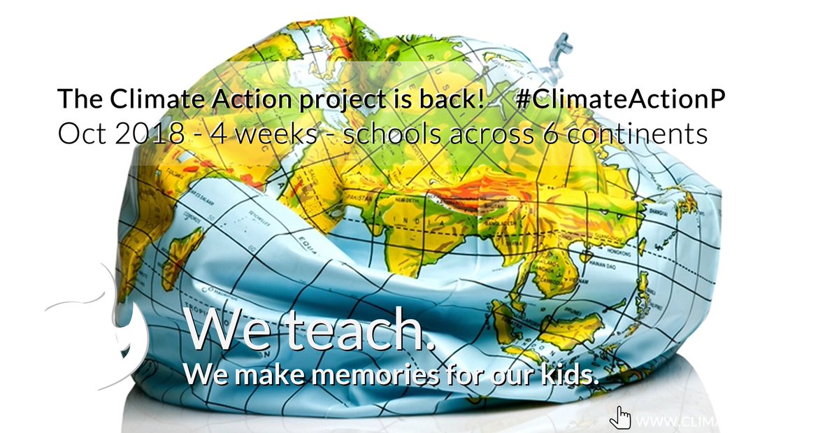 The Climate Action project is back and will be launched in Oct 2018! Teachers can sign up via climate-action.info. Let’s make learning fun and #TeachSDGs! #ClimateActionP #climatechange