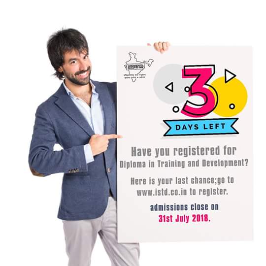 ISTDIndia's tweet photo. Have you registered for Diploma in Training and Development? Here is your last chance.

Admissions close on 31st July 2018.
Hurry and apply now- https://t.co/5tAb4YNger

#Diploma #Job #Training #HR #Education #Teaching #Learning #Career #DiplomaCourses #DiplomaProgramme https://t.co/65Wl7VuqoJ