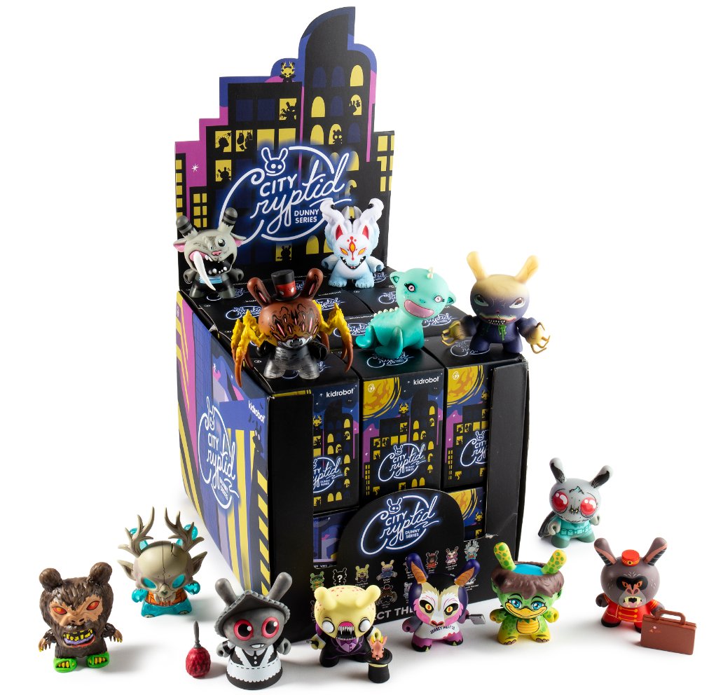 Kidrobot's tweet photo. Want to win some of the new Kidrobot x City Cryptid Dunny Mini Series? We are giving some away! To win 10 blind boxes of the new City Cryptid Dunny Series LIKE AND RETWEET THIS POST. #Kidrobot #CityCryptid #Dunny https://t.co/jsadGKph63