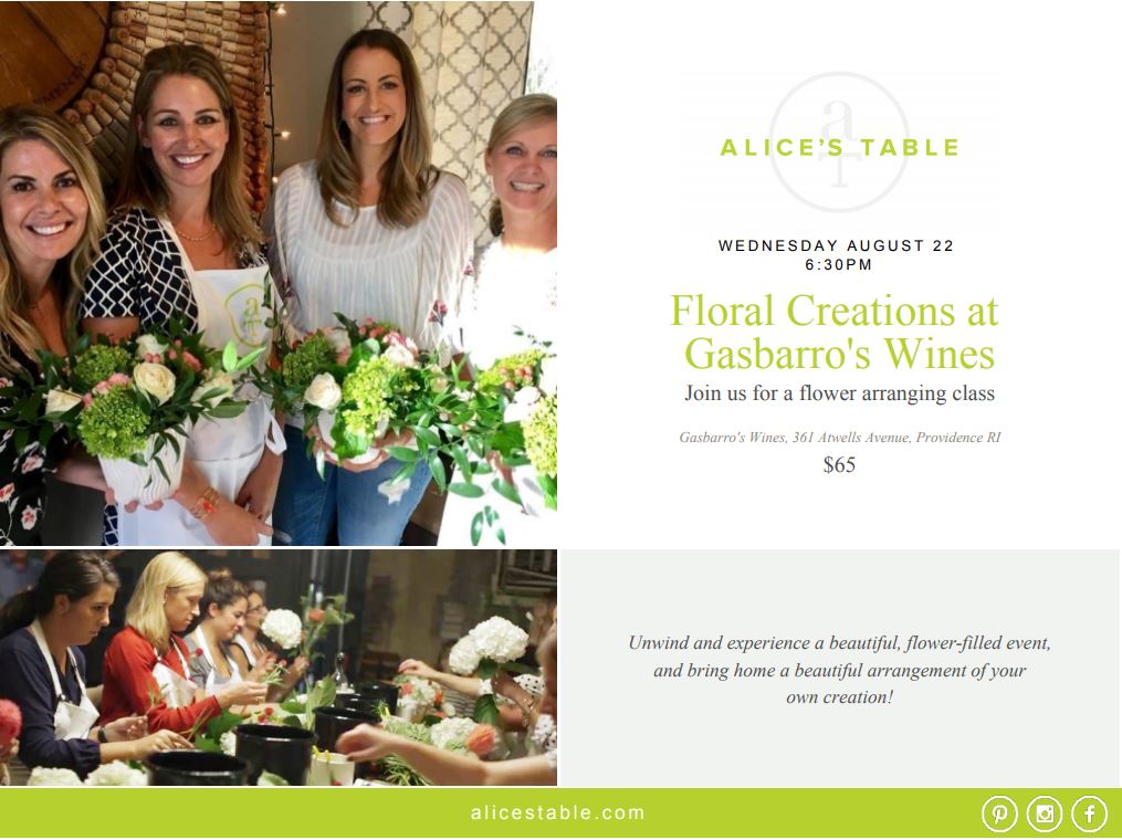 Grab a friend and join us for a blooming flower arranging workshop with @Alices_Table on August 22nd! TIX: alicestable.com/events/floral-…