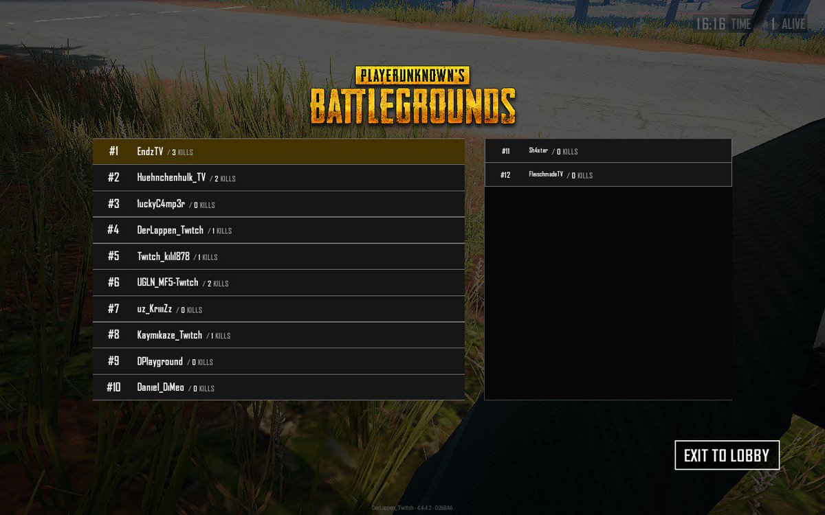 Hier nochmal die Ergebnisse des Turniers: Platz 1 : team @1un4tizi4r  , Platz 2: Team <a href="/DatEndz/">Endzi</a>  und zum Schluss noch Platz 3: Team Huehnchenhulk_TV !!!!!! Und an die andern vielen dank für die Teilnahme!
Lasst ein follow da !!!! #DiggiCrew #pubg #community