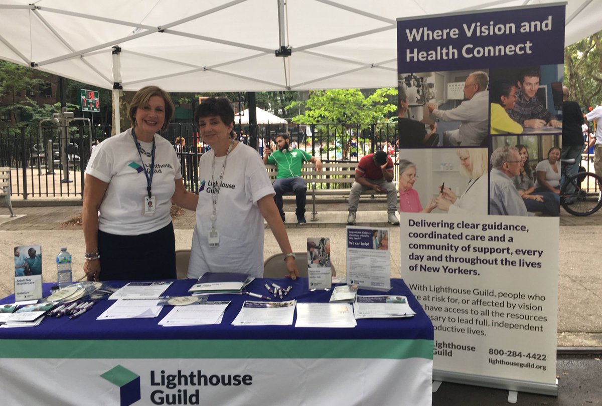 JanetWeinsteinj's tweet photo. Proud to be representing ⁦@lighthousegld⁩ #vision and #healthcare services at #PositiveInfluenceDay on #West64th Street. https://t.co/ptaAWvhqDI