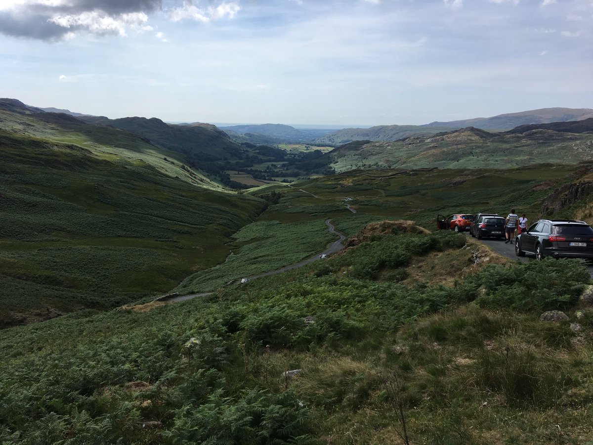 John_A_Cavalier's tweet photo. If you haven’t ridden your #triumph #motorcycle on  #HardknotPass #wrynosepass in the #LakeDistrict then you should. Stunning scenery, narrow roads with 1:3 gradients and bend after bend to challenge your skills. #bikerdown #rospa #wyams https://t.co/jCTMuz0OEg