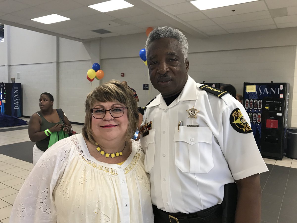 NewtonCoSchools's tweet photo. Come out to Newton High today and meet Sheriff Brown and Superintendent Fuhrey. We’re giving away free school supplies to students! #NCSSBeTheBest https://t.co/96i9U18FXD
