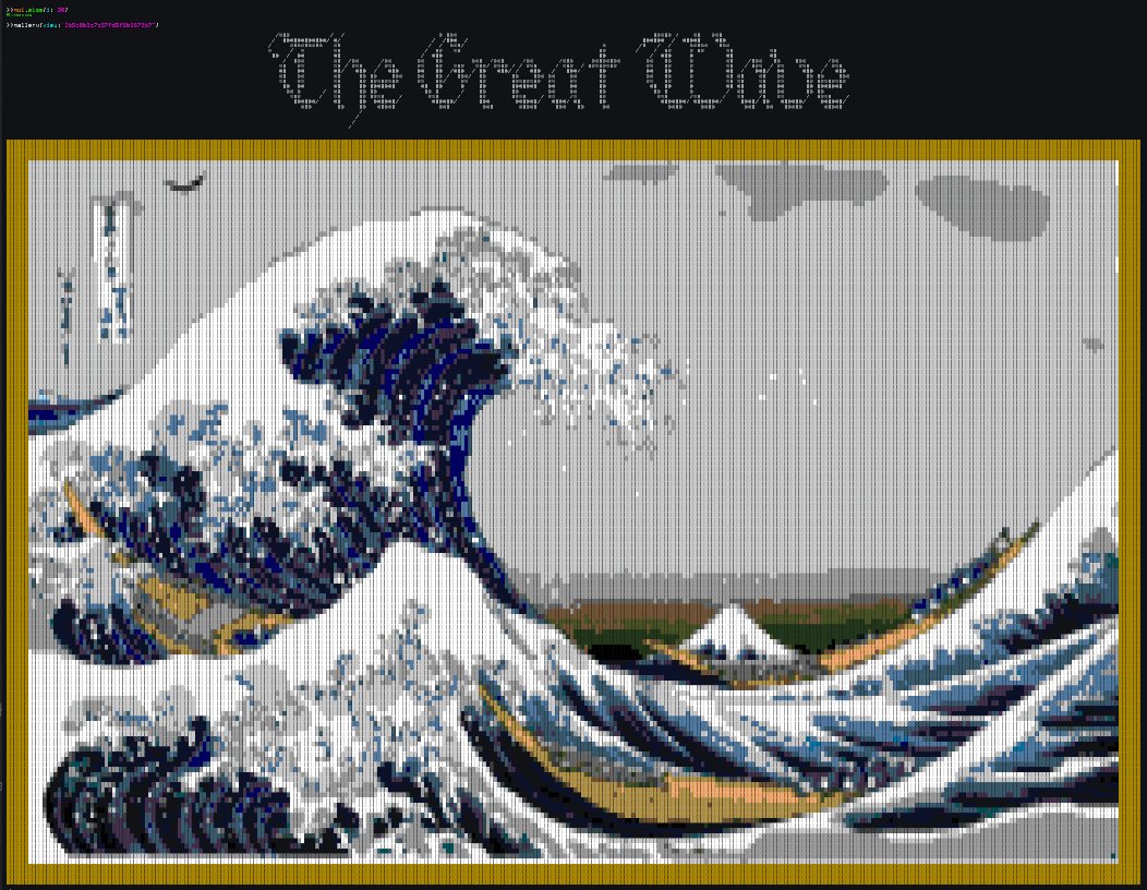 hackmudgame's tweet image. gui.size {i: -20} -- loks like some1 has started an art gallery