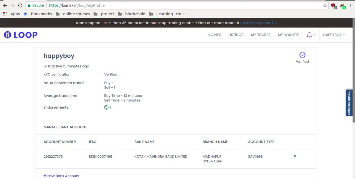 venkatbrr's tweet image. I am amazed with the Koinex Loop. Koinex -&amp;gt;  you are life saviour of crypto traders(lovers). We are very much thankful to you guys.
#iamLooped #koinex