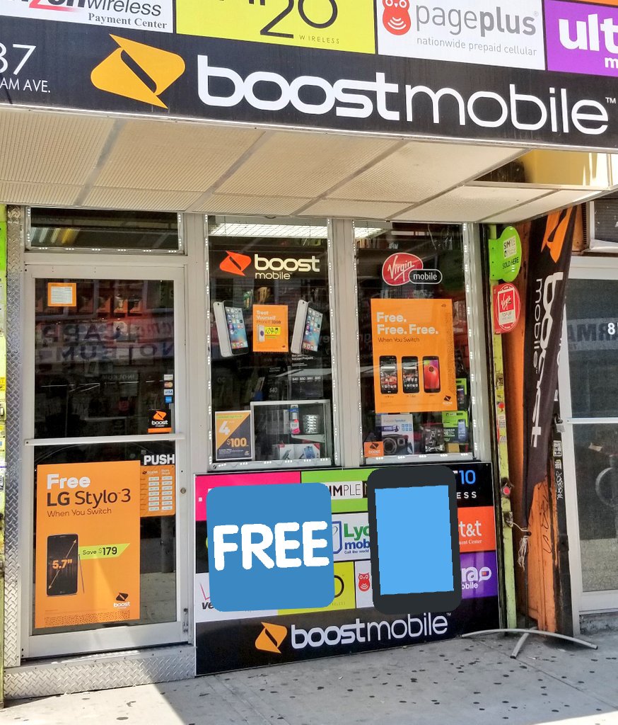 Boost_IAli's tweet photo. @NewYorkCellular is stocked and ready for a great weekend #Bushwick check them out for some amazing deals for Boost Mobile!! @shawnatspg @JayMiglionico @TK_SPG @SPG_AY https://t.co/KfKF1bNXHy