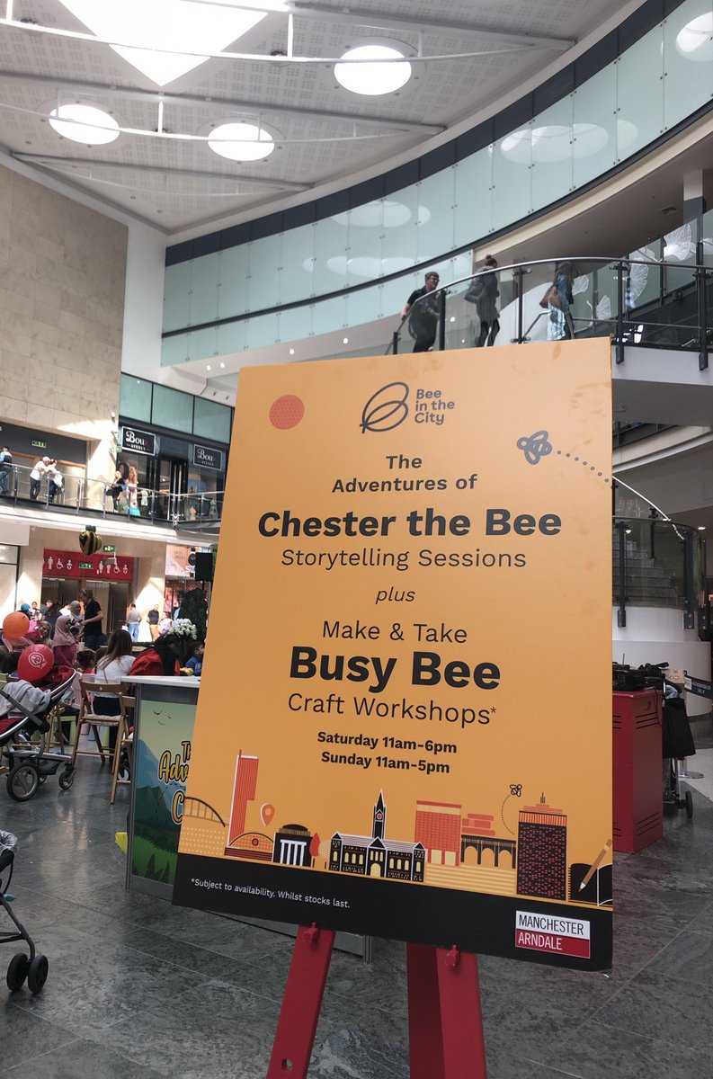 CityCo's tweet photo. Storytelling &amp; craft workshops at @manarndale for the Bee in the City Weekender. 

Join us tomorrow, 11am-5pm.

#beeinthecity #beeinthecitymcr #beeweekender @beeinthecitymcr @ManchesterBID 

https://t.co/BoAOlf7c8B https://t.co/mipIkNmICg