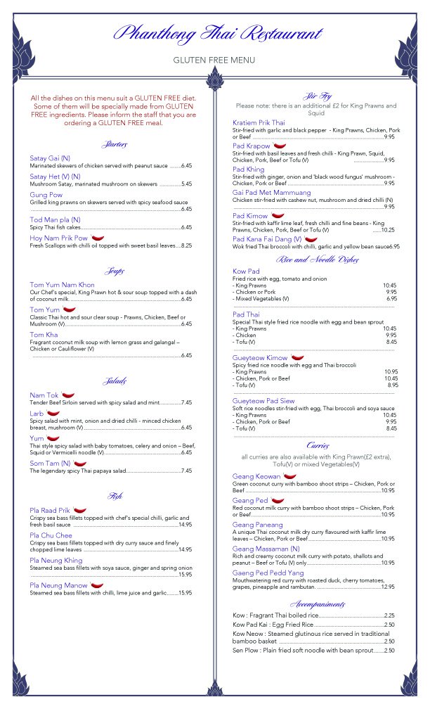 We've had so much great feedback on our #glutenfree menu recently

So here's a full look at it

#sandbach