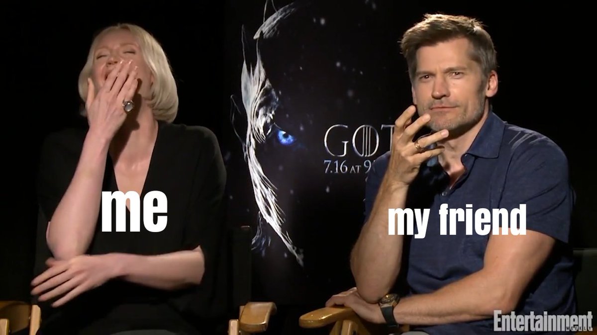 Mikasahatesere's tweet photo. My friend at the end of Got's first season.
He was rooting for Ned. As usual he was disappointed 😂😂
#gameofthrones
#friendreaction
#mylifeisameme
#Memes https://t.co/07oq6eAASM
