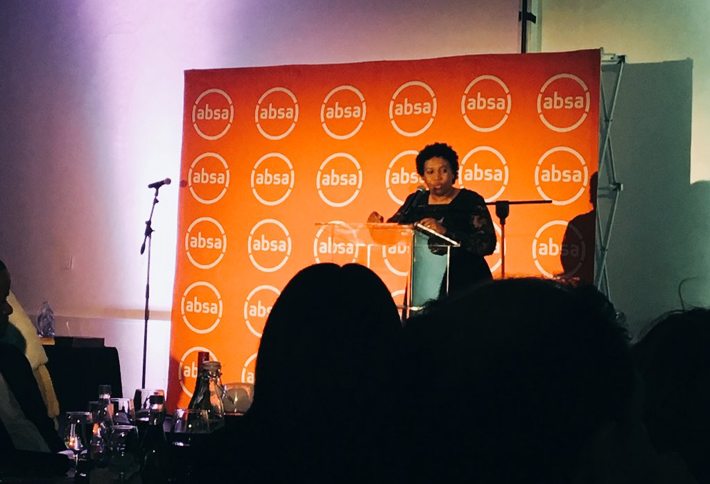 KhoiGeek's tweet photo. “Tonight we’re honouring the women who make the #economy work” Ms. Happy Ralinala @BWASANational president #RBWOYACT2018 sponsored by @AbsaSouthAfrica https://t.co/ZQc8vfujvo