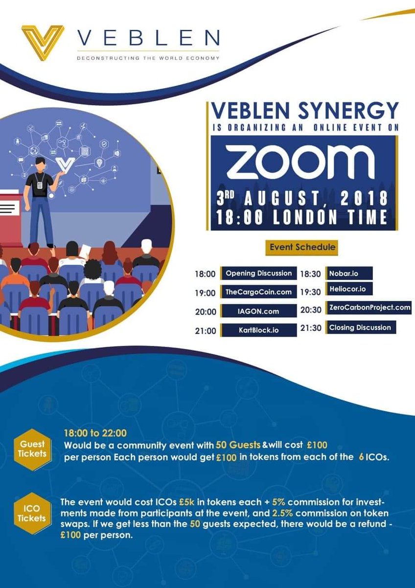 nobar_io's tweet photo. We bear an amazing news for our users! You will receive a whopping £600's worth of cryptocurrency, just by attending the online event organized by VEBLEN SYNERGY, the famous startup review aggregator. Don't froget to catch NOBAR as one of 6 ICOs selected by VEBLEN, on 3 August! https://t.co/YMDM21ELuY