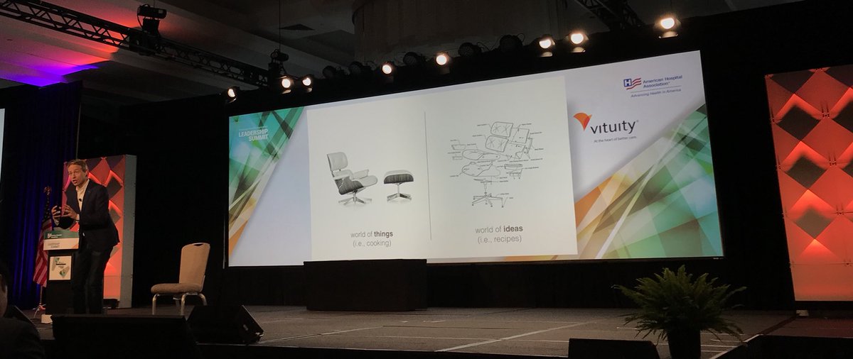 Gertiegirl1979's tweet photo. “...growth springs from better recipes, not just from more cooking.” Prof Paul Romer being quoted by @LukeGWilliams #BestChairEver @ahahospitals #innovation #AHALeadershipSummit #ExcellentKeyNote. What ingredients are you ignoring? https://t.co/Gemp6ptXDJ