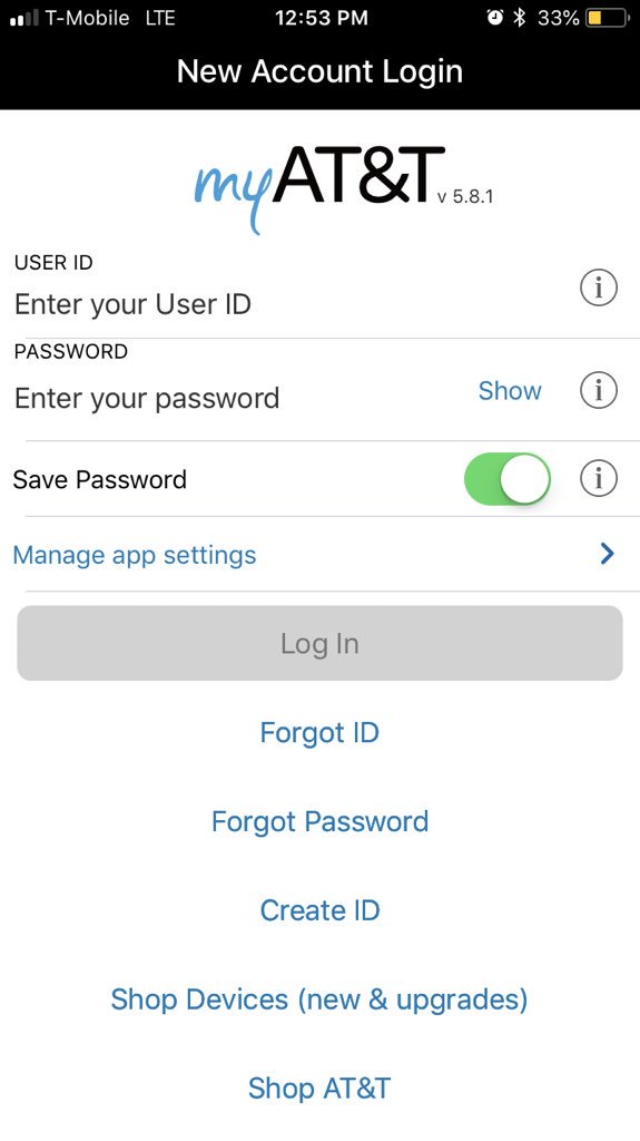 ProfessorXavior's tweet image. Very bad #ux from #att on the mobile app. How many more options or content can you fit on one screen. Talk about negative friction.  @lukew MFA login flows should be your next article.