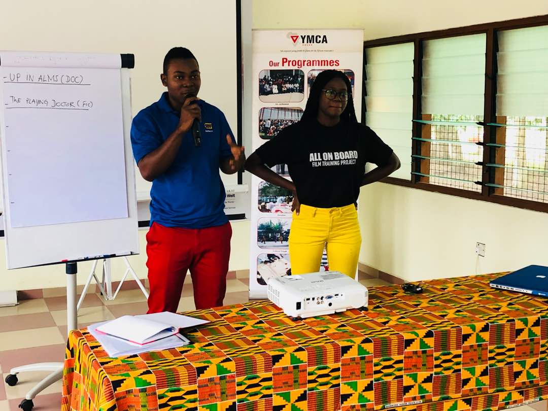 Gloria Adotei Eva &amp; Joseph F Doe both Trainers give all trainers , Facilitators and trainees a gist about thier Fictional Movie #ALLONBOARD