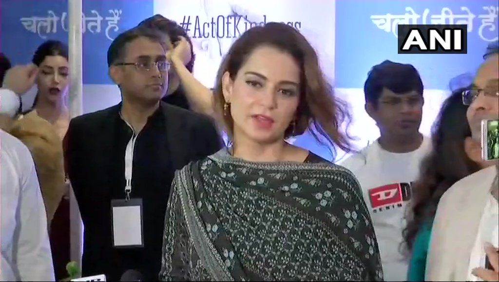 ANI's tweet image. Narendra Modi is the most deserving candidate &amp;amp;rightful leader of a democracy. He is not in this position because of his parents, he has worked hard to be here. Yes, he should come to power next year as 5 years are not enough to pull a country out of pit: Kangana Ranaut in Mumbai