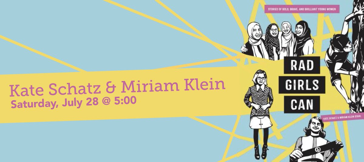 skylightbooks's tweet photo. so excited to host @kateschatz &amp; @miriamkstahl tonight to celebrate of release of their new book, RAD GIRLS CAN (@TenSpeedPress) https://t.co/OTi1sz2X1i