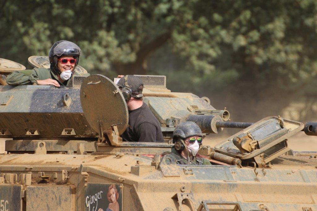 NatFraterKMPT's tweet photo. Today I drove a tank. It was the best thing in the world ever. Dust mask needed as the ground was so dry.
Serena got covered in it sitting in the turret.
#tankdriving https://t.co/uFnvmAdOWl