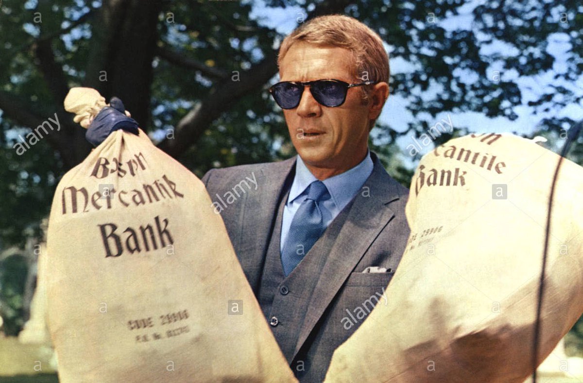 ''The Thomas Crown Affair' (1968) Norman Jewison directed this crime drama featuring Steve McQueen and Faye Dunaway. A debonair bank executive believes he has pulled off the perfect heist, only to match wits with a sexy insurance investigator who will do anything to get her man