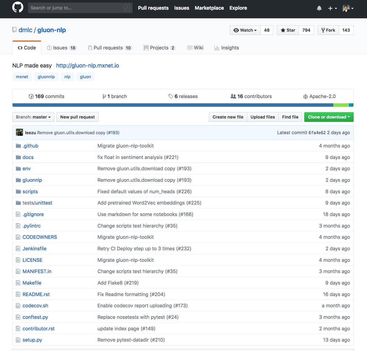 gp_pulipaka's tweet image. GluonNLP: How to Install #ApacheMXNet for Natural Language Processing. #BigData #Analytics #DeepLearning #IoT #IIoT #NLProc #Python #RStats #TensorFlow #Java #JavaScript #ReactJS #VueJS #GoLang #Clojure #CloudComputing #Serverless #DataScientist 
gluon-nlp.mxnet.io