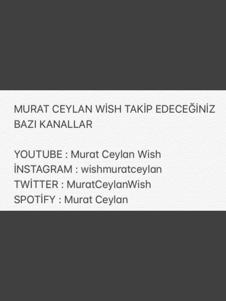 You can follow him 
RisingStar MuratCeylanWish